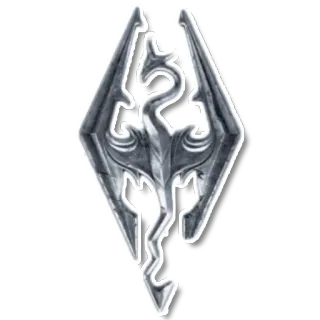 🎮 a9dd0ee3 Skyrim Skyrim, dragão, símbolo, jogo telegram sticker