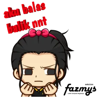 🤣 dec62901 aku balas balik nnt การ์ตูน, หยาบคาย, ภัยคุกคาม telegram sticker