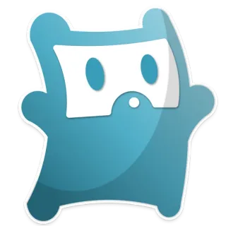 🙌 39f273ce sticker, dessin animé, personnage, mascotte, mignon, bleu whatsapp sticker