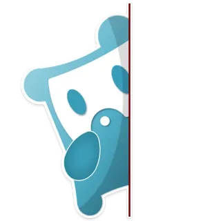 💙 cc35cc1c ours, coup d'oeil, mignon, autocollant, dessin animé, bleu whatsapp sticker