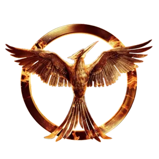 🔵 9c4e66dc The Hunger Games ม็อกกิ้งเจย์, สัญลักษณ์, นก, ไฟ, เกมล่าชีวิต, ภาพยนตร์ telegram sticker