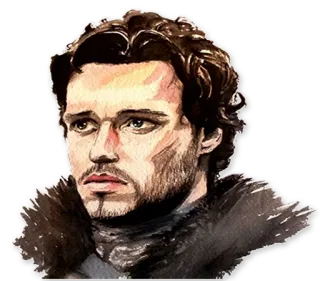 😒 5183894a Jon Snow Game of Thrones Fantasi, Serial TV, Karakter, Potret whatsapp sticker
