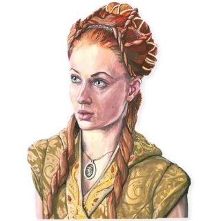 😞 97627795 Sansa Stark Game of Thrones sansa, stark, game of thrones, potret, karakter whatsapp sticker
