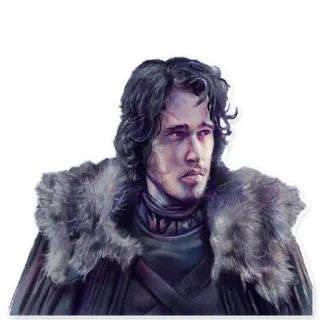 😔 cbb12e6a Jon Snow Game of Thrones game of thrones, jon snow, fantasi, musim dingin, karakter, acara tv whatsapp sticker