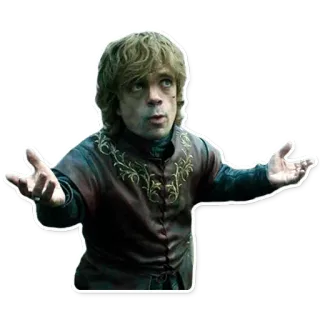 ❓ 0797ffcf Tyrion Lannister Game of Thrones ทีเรียน แลนนิสเตอร์, Game of Thrones, ปีเตอร์ ดิงค์เลจ, ตัวละคร, รายการทีวี, แฟนตาซี whatsapp sticker