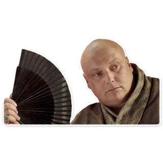 👐 3e1d7d34 Lord Varys Game of Thrones ลอร์ด วาริส, Game of Thrones, แฟน, ที่ปรึกษา, ขันที, แฟนตาซี whatsapp sticker