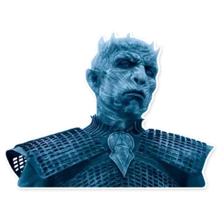 😐 69ada604 Night King Game of Thrones ราชาแห่งราตรี, เกมออฟโทรนส์, แฟนตาซี, น้ำแข็ง, ฤดูหนาว, ตัวละคร whatsapp sticker