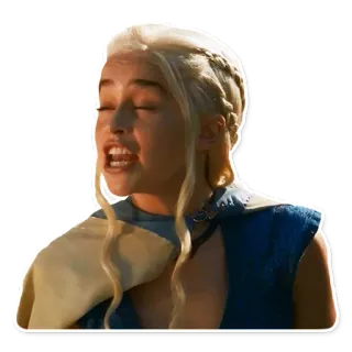 😀 7dc894ba Daenerys Targaryen Game of Thrones เดเนริส, Game of Thrones, แฟนตาซี, ตัวละคร, HBO whatsapp sticker