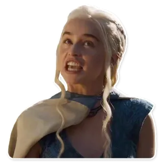 😀 7f6b26d2 Daenerys Targaryen Game of Thrones แดเนริส ทาร์แกเรียน, Game of Thrones, โกรธ, สติกเกอร์ whatsapp sticker