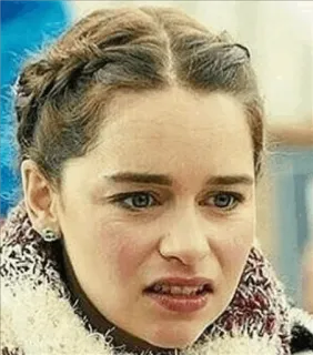 😒 96526df0 Daenerys Targaryen Game of Thrones Эмилия Кларк, Дейенерис, Игра престолов, грустный, обеспокоенный whatsapp sticker