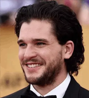 😁 d9e35344 Jon Snow Game of Thrones Кит Харингтон, актер, мужчина, портрет whatsapp sticker