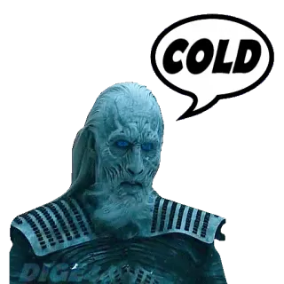 🥶 f5c22ee1 Night King Game of Thrones COLD 夜王, 权力的游戏, 冬天, 寒冷, 冰, 奇幻, 电视剧, 角色 telegram sticker