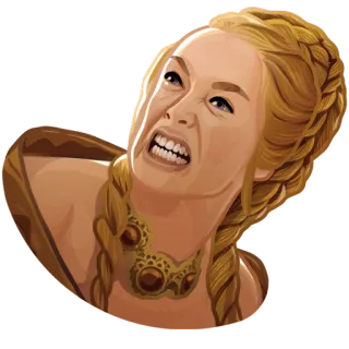 🗡 dc0cc666 Cersei Lannister Game of Thrones zły, sfrustrowany, gra o tron, cersei lannister, serial tv, kobieta telegram sticker