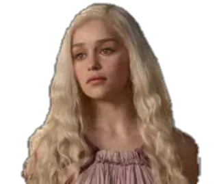 😐 a81366c0 Daenerys Targaryen Game of Thrones Daenerys, Targaryen, Gra o Tron, Emilia Clarke, Postać, Fantasy telegram sticker