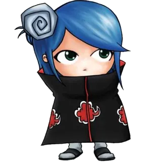 👀 7322ad8c Konan Naruto 动漫, 漫画, 小南, 鸣人, Q版, 角色, 忍者 telegram sticker