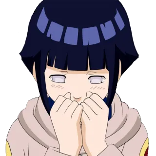 🙊 7acadf37 Hinata Hyuga Naruto 动漫, 贴纸, 雏田, 鸣人, 可爱 telegram sticker