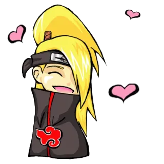 😍 9acaf809 Deidara Naruto 动漫, 火影忍者, 迪达拉, 晓, 卡通 telegram sticker
