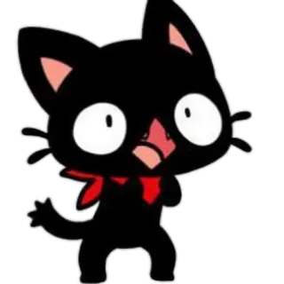😂 6b05428a cat, black cat, cartoon, animal, sticker telegram sticker