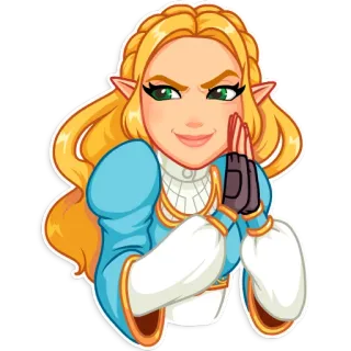 😈 6d05b466 Princess Zelda The Legend of Zelda zelda, legende, prinzessin, spiel, nintendo telegram sticker
