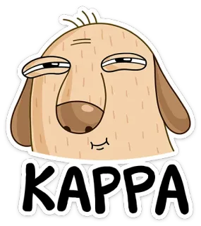 😀 416a1d86 KAPPA Hund, Kappa, Meme, Twitch telegram sticker