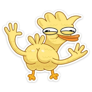 🤗 552a04ad Cartoon, Ente, Lustig, Tier, Figur telegram sticker