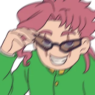 😎 19b82307 Noriaki Kakyoin JoJo's Bizarre Adventure Anime, Jojo, Kakyoin, Manga, Drôle, Lunettes telegram sticker