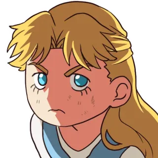 😠 498adb29 dessin animé, personnage, en colère, animé, fille telegram sticker