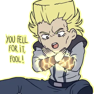 🤬 6db45647 YOU FELL FOR IT, FOOL! Anime, Manga, Blague, Farce, Piège, Idiot telegram sticker