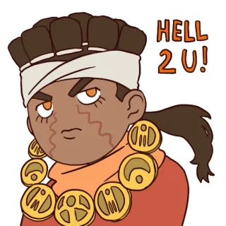 🤬 882ff622 HELL 2 U! animé, autocollant, dessin animé, enfer, à, toi telegram sticker