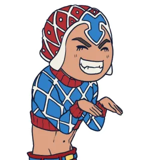 😆 a213883d Guido Mista JoJo's Bizarre Adventure Animé, Dessin animé, Souriant, Personnage, Fanart telegram sticker