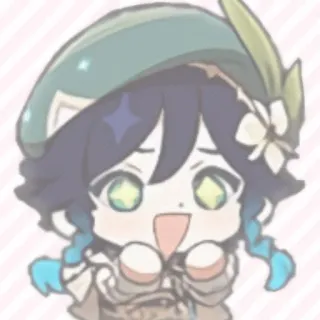 😃 0092761e Venti Genshin Impact 动漫, 游戏, 可爱, 温迪, 原神 telegram sticker