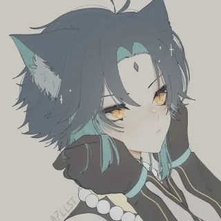 🙄 0f28d4bf Xiao Genshin Impact 动漫, 猫耳, 电子游戏, 原神, 魈 telegram sticker