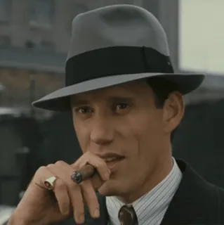 😁 def84a93 мужчина, шляпа, сигара, курение, винтаж, серьезный whatsapp sticker