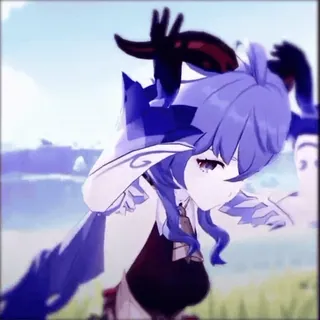 ❄️ cb7b02d0 Ganyu Genshin Impact อนิเมะ, วิดีโอเกม, เก็นชินอิมแพกต์, กานอวี๋, ตัวละคร telegram sticker