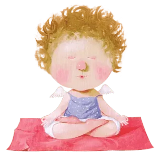 💆 6895bf8c 瞑想, 天使, 可愛い, ヨガ, スピリチュアル, リラックス telegram sticker