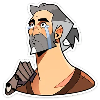 ⭐ 2d8aba28 sticker, character, crying, sad, male telegram sticker