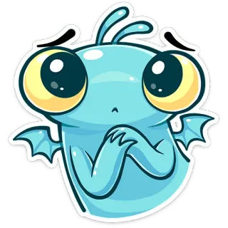 🥺 ee4906bf lucu, monster, sedih, kartun, stiker, biru, alien, menggemaskan whatsapp sticker