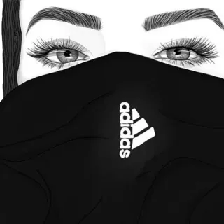 👀 a77af3a3 眼睛, 女人, 阿迪达斯, 时尚, 风格, 美丽 telegram sticker
