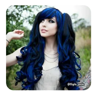 🦋 ed70272d @Sigilo_packs woman, hair, beauty, style, fashion telegram sticker