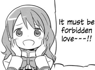 🙅 0e81908a It must be forbidden love~~!! Anime, Manga, Amour interdit, Dessin animé, Kawaii whatsapp sticker