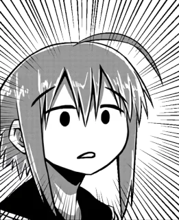 😐 6492fd9f animé, manga, choqué, surprise, BD, dessin animé, réaction whatsapp sticker