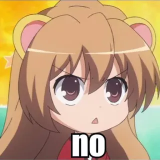 👎 d805d840 no Anime, Non, Dessin animé, Expression, Mignon, Ours whatsapp sticker