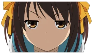 😑 ff5761ca Haruhi Suzumiya The Melancholy of Haruhi Suzumiya Anime, Fille, Mignon, Haruhi Suzumiya, Manga whatsapp sticker