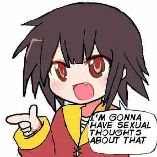😏 839d6a50 I'M GONNA HAVE SEXUAL THOUGHTS ABOUT THAT Anime, Hoạt hình, Meme, Tình dục, Suy nghĩ telegram sticker