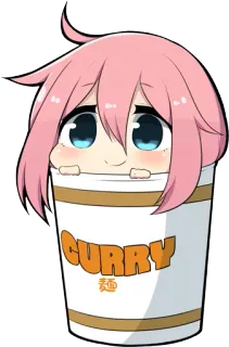 😄 9f939149 CURRY Cà ri, Đồ ăn, Anime, Hoạt hình, Dễ thương, Kawaii, Ramen, Mì ly telegram sticker