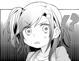 😐 e62489c9 anime, manga, sốc, cô gái, phim hoạt hình telegram sticker