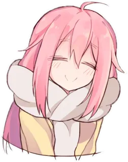 😁 f154b6b9 Anime, Hoạt hình, Nhân vật, Dễ thương, Cười, Tóc hồng telegram sticker