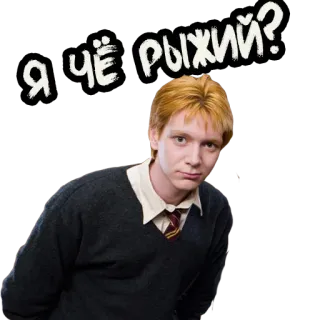 😕 42017b7d Я ЧЁ РЫЖИЙ? Person, Rotschopf, Porträt, Russischer Text telegram sticker