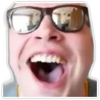 😎 484cc813 homme, lunettes de soleil, visage, mème, expression, drôle telegram sticker