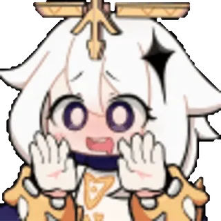 🥵 60a687db Paimon Genshin Impact パイモン, 原神, アニメ, ゲーム, キャラクター, かわいい telegram sticker